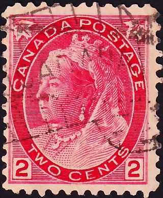 Канада 1900 год . Queen Victoria 2 с . Каталог 2,25 фунта . (4)